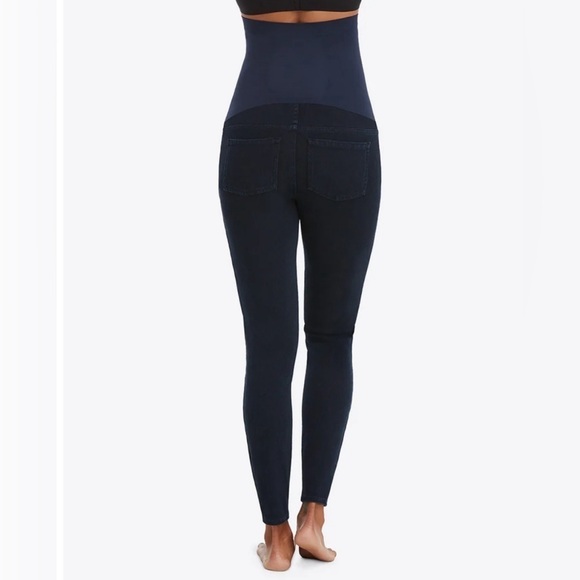 SPANX MAMA ANKLE JEN-ISH LEGGINGS TWILIGHT RINSE JEANS SIZE XL - Picture 3 of 11